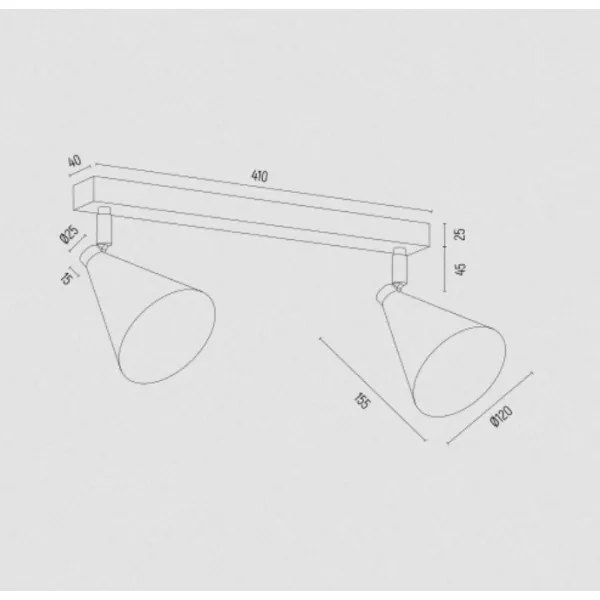 Argon 7148 - Spotlámpa LUCINDA 2xE14/7W/230V zöld