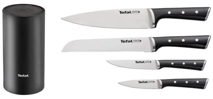 Rozsdamentes acél kés készlet tartóval 4 db-os Ice Force K2325S75 – Tefal