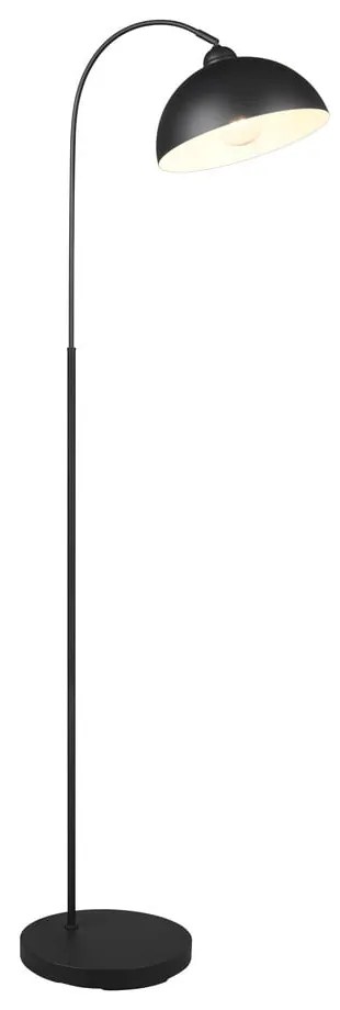 Fekete állólámpa fém búrával (magasság 170 cm) Sierra – Trio