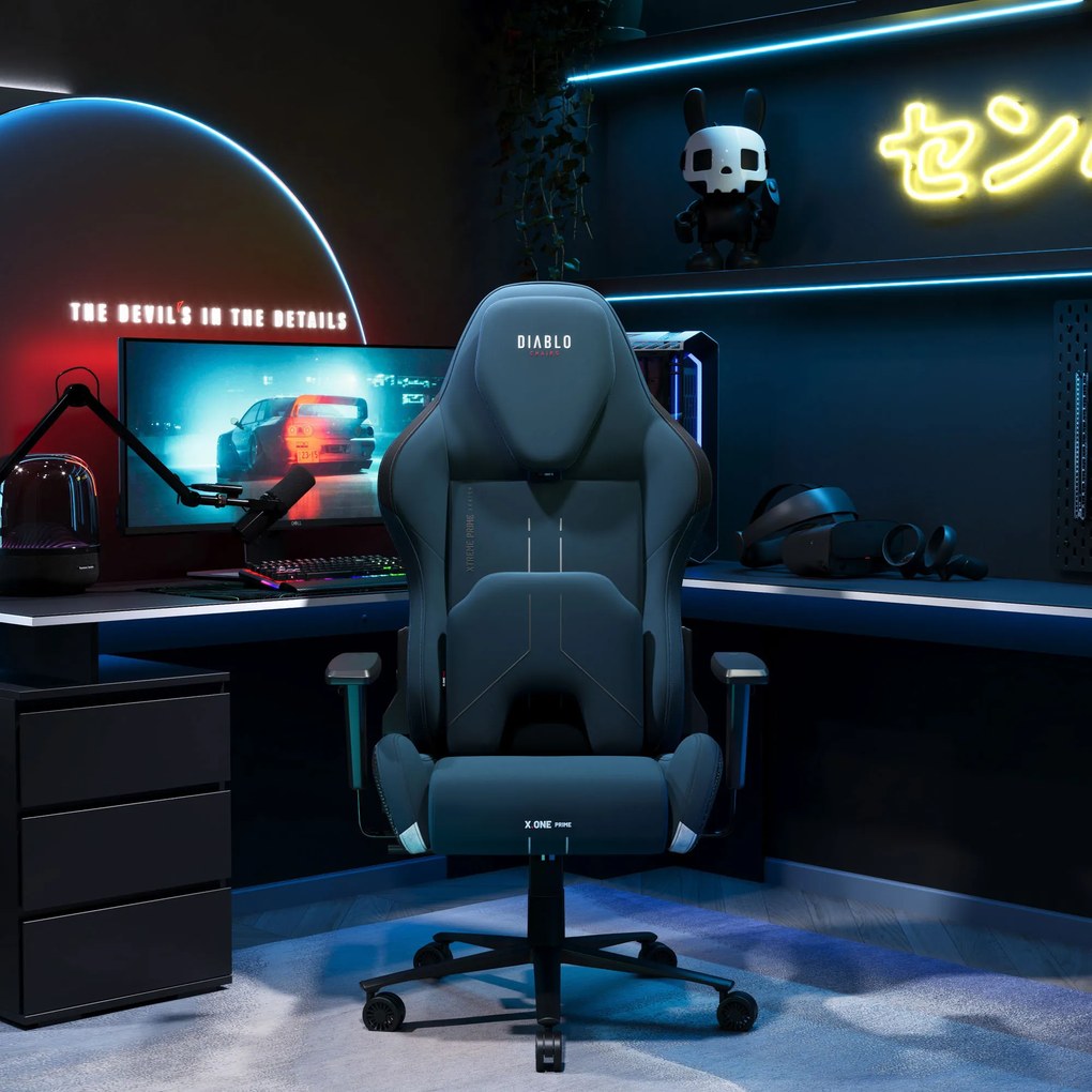 Gamer szék Normal Size, kék-fekete: Diablo X-One Prime Meta Ocean