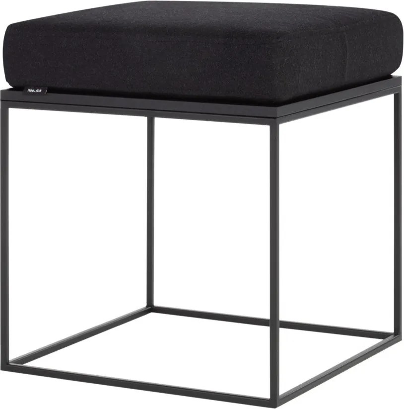 Fekete kárpitozott ülőke Feo – noo.ma