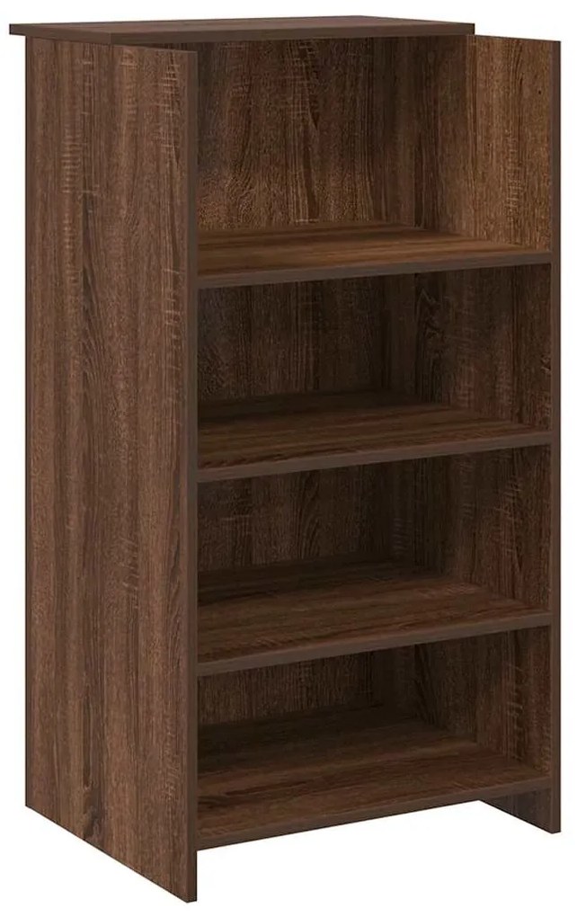 recepciós pult barna tölgy 55x50x103,5 cm szerelt fa