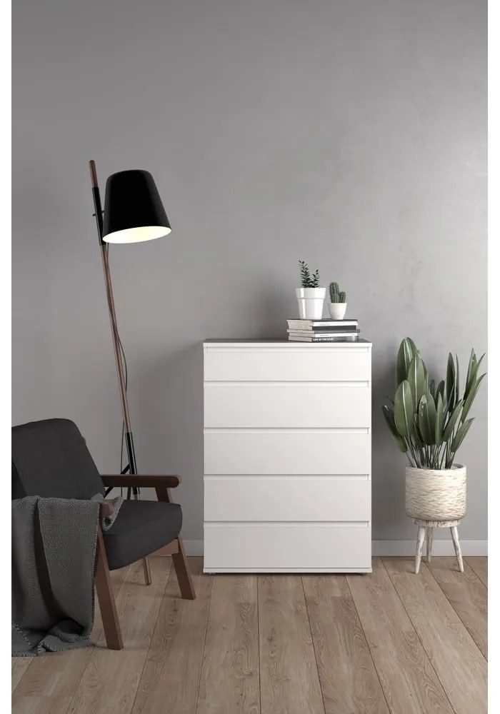 Fehér magas komód 77x107 cm Nova – Tvilum