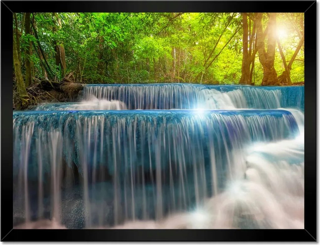 Poszterek keretben 40x30 Trópusok Tájkép Kaszkád