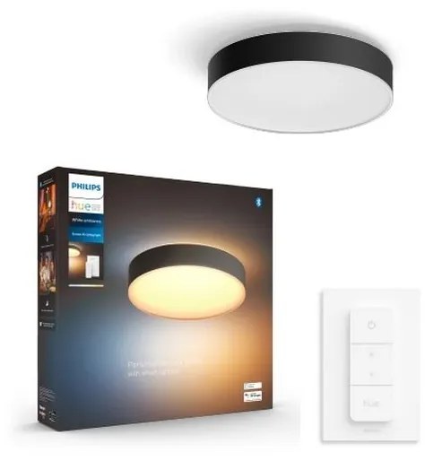 Philips Philips - LED Dimmelhető mennyezeti lámpa Hue ENRAVE M LED/19,2W/230V fekete + távirányító P4663