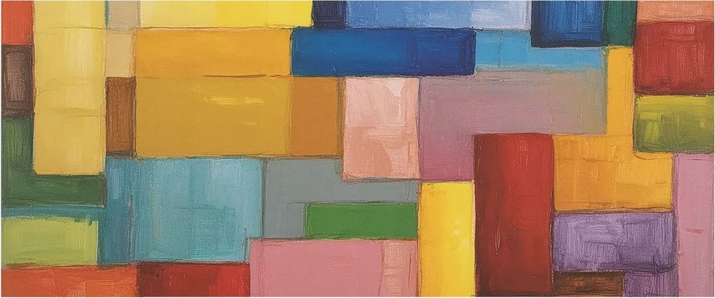 Modern fotótapéta Flizelina falra Színes téglalapok 250x104 Ragasztó