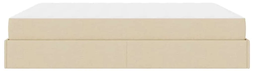 Ágykeret tárolóval Krém 180 x 200 cm szövet
