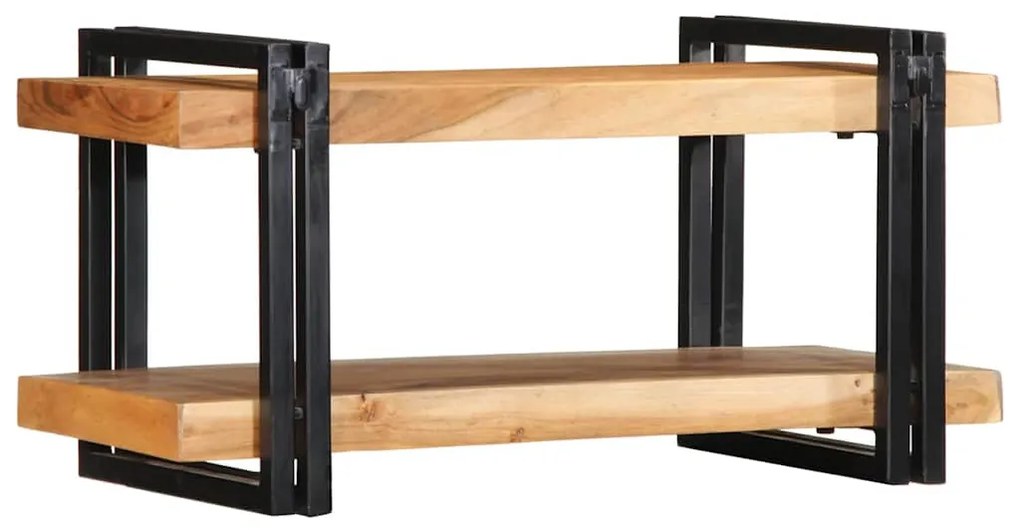 fali polc 70x33x35 cm tömör fa akácfa