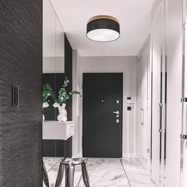 Brilagi - LED mennyezeti lámpa BELLADONNA 2xE27/15W/230V, 40 cm, fekete/dub