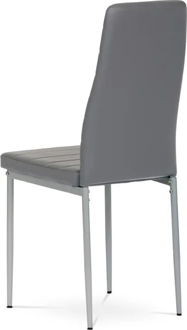 Étkezőszék szürke színben, ökobőr kárpittal DCL-377 GREY