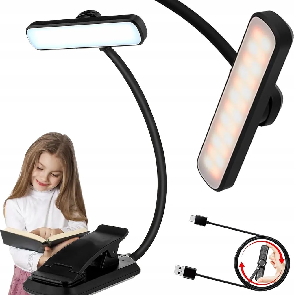 Led Asztali Lámpa Iskolai Éjszakai Olvasáshoz Asztali Klip