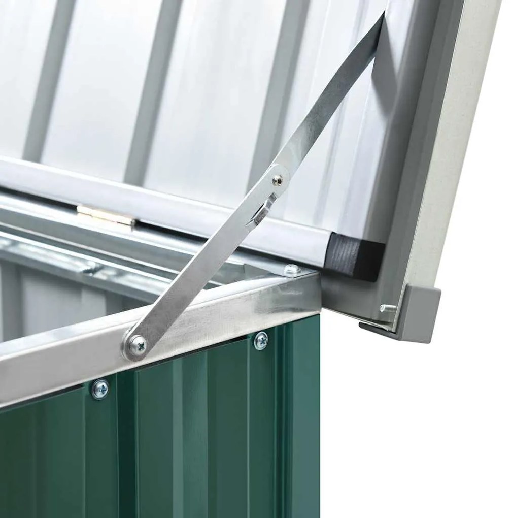 zöld kerti tárolóláda 171 x 99 x 93 cm