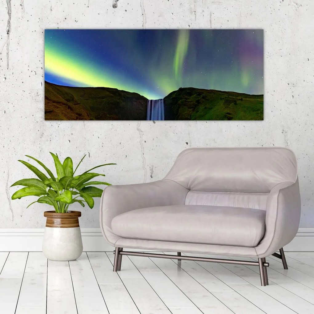 Kép - Aurora Borealis Izlandon (120x50 cm)