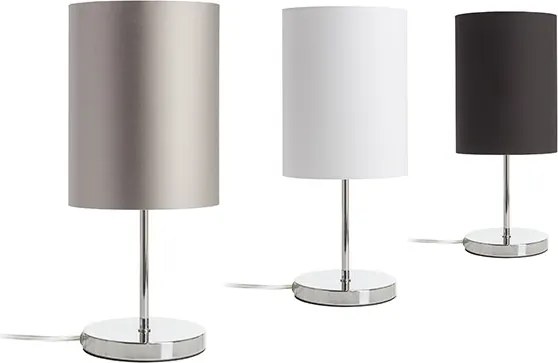 RENDL NYC/RON 15/20 asztali lámpa Polycotton fehér/króm 230V LED E27 15W