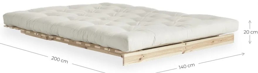 Roots narancssárgás barna kinyitható kanapé 140 cm - Karup Design