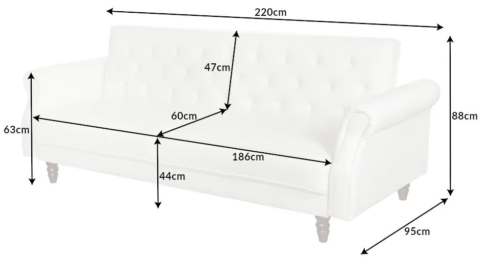 Design ágyazható kanapé Talise 220 cm natúr