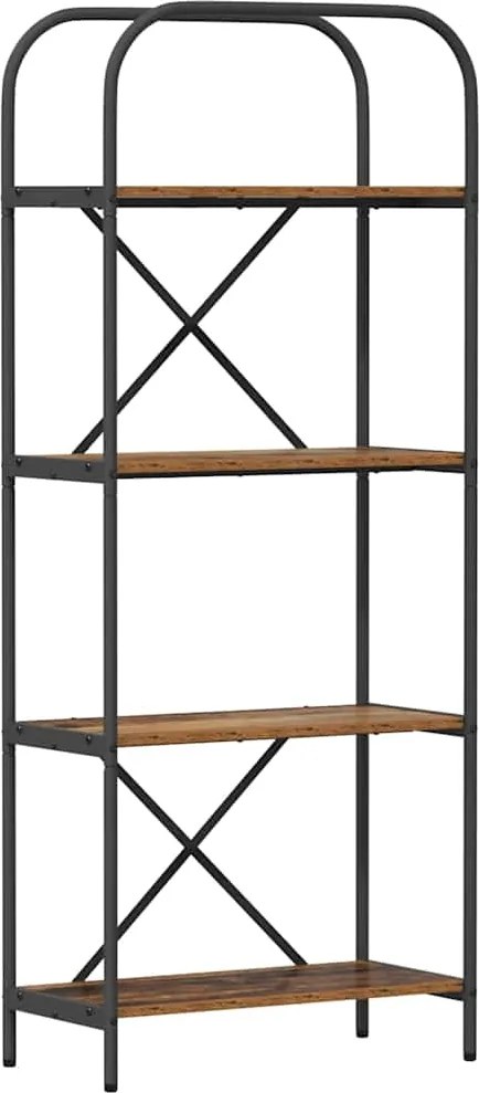 vidaXL Könyvespolc Öreg fa 60 x 30 x 146 cm Faanyag
