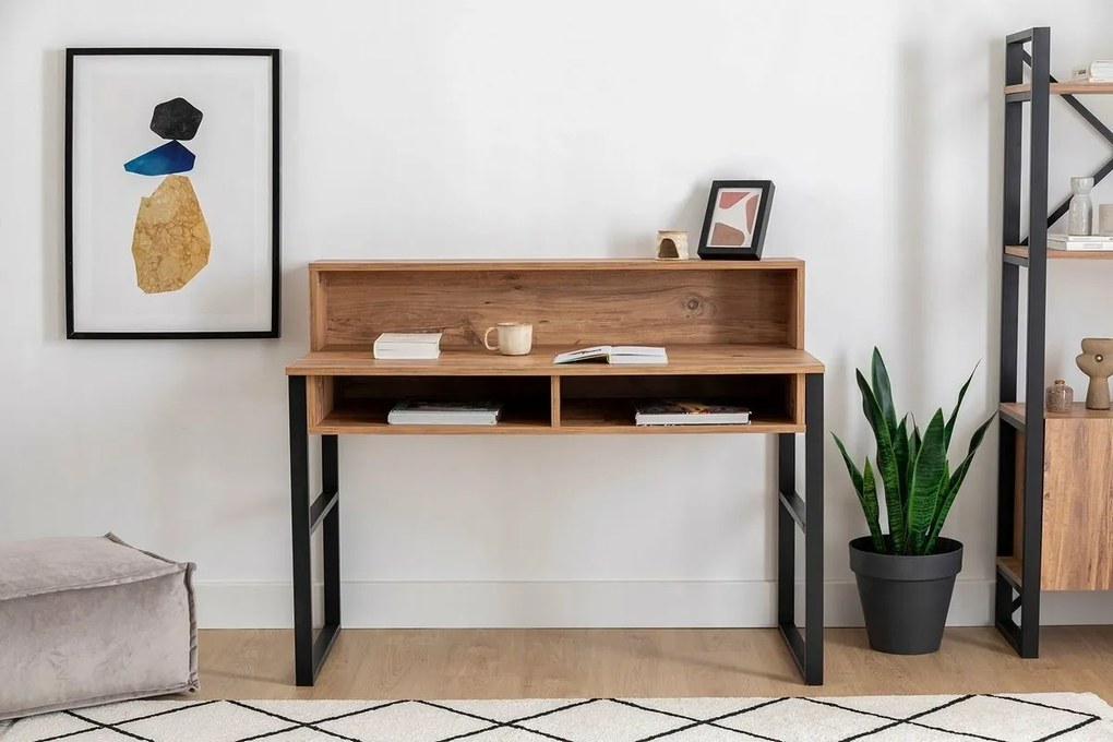 Kemo Walnut and Black íróasztal