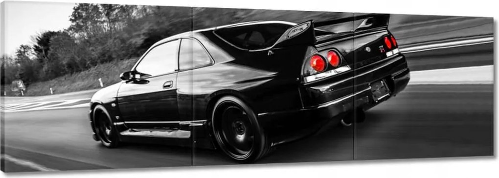Vászonkép 60x20 Fekete Nissan Gtr Sport