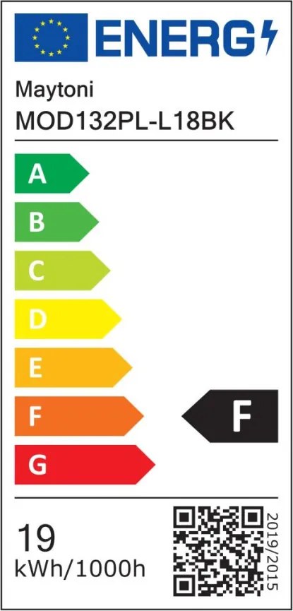 MAYTONI MOD132PL-L18BK CASCADE Hengeres Függesztett Lámpa Fehér, Fekete LED IP20