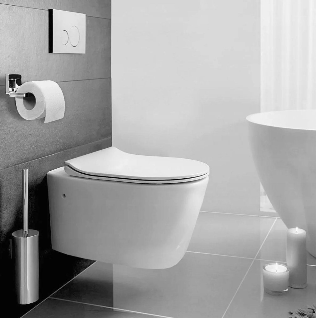 Falra szerelhető wc papír tartó Chrome 381698