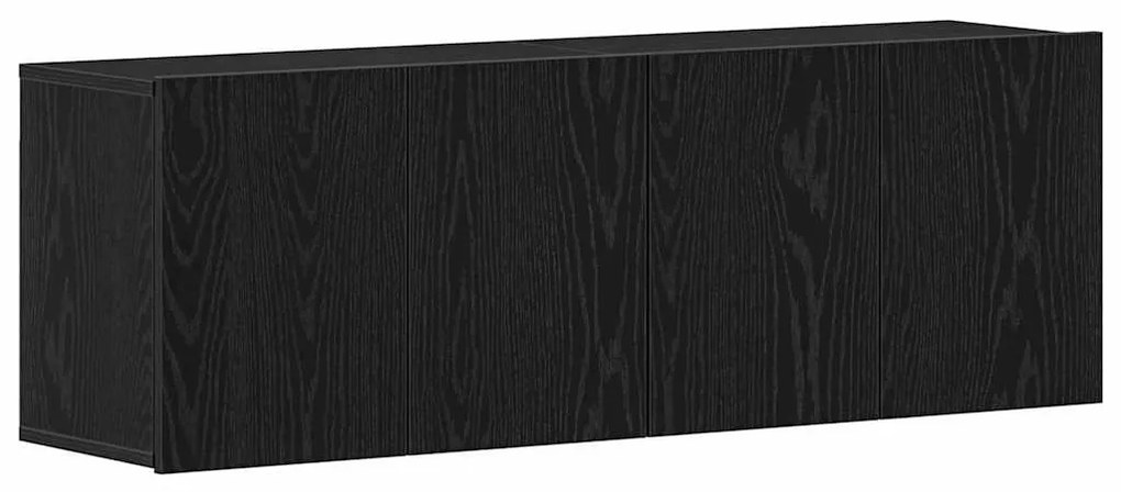 2 db fekete tölgyfa TV-szekrény 120 x 30 x 41 cm