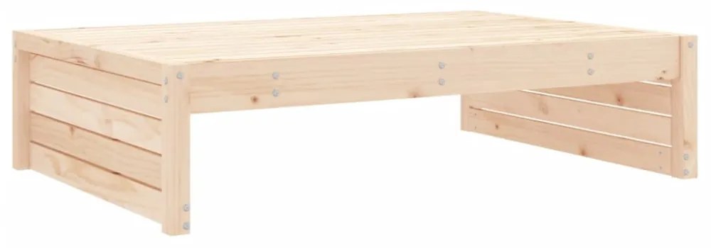 vidaXL tömör fenyőfa kerti lábzsámoly párnával 120x80 cm