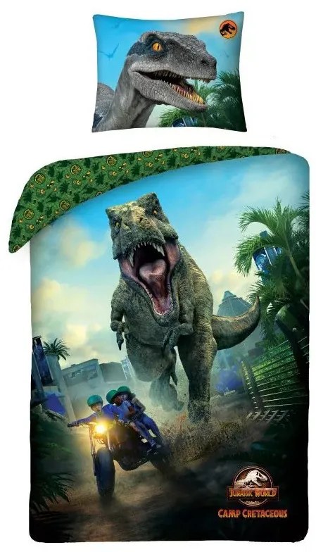 Jurassic World Camp ágyneműhuzat 140×200cm, 70×90 cm