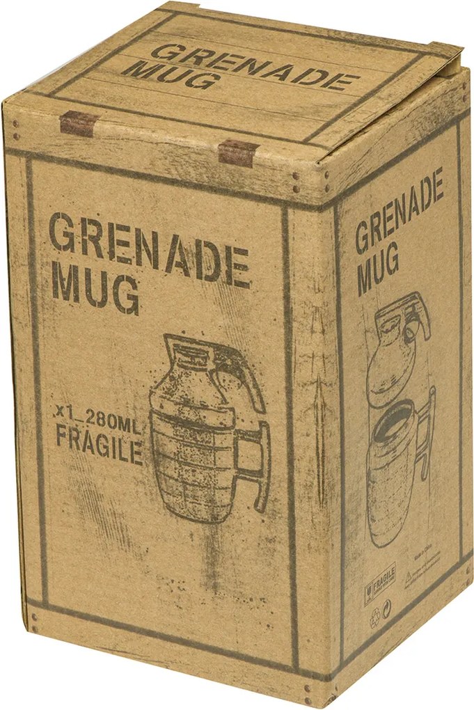 KIK Gránát bögre 350 ml, fekete, KX7867