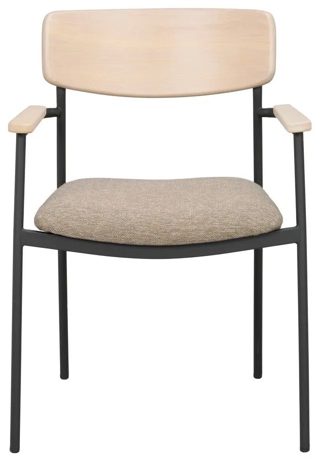 Bézs-natúr színű étkezőszék szett 2 db-os Maymont – Rowico