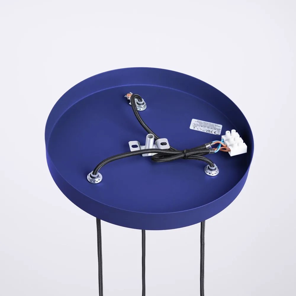 Sötétkék függőlámpa üveg búrával ø 25 cm Orbital – Sollux