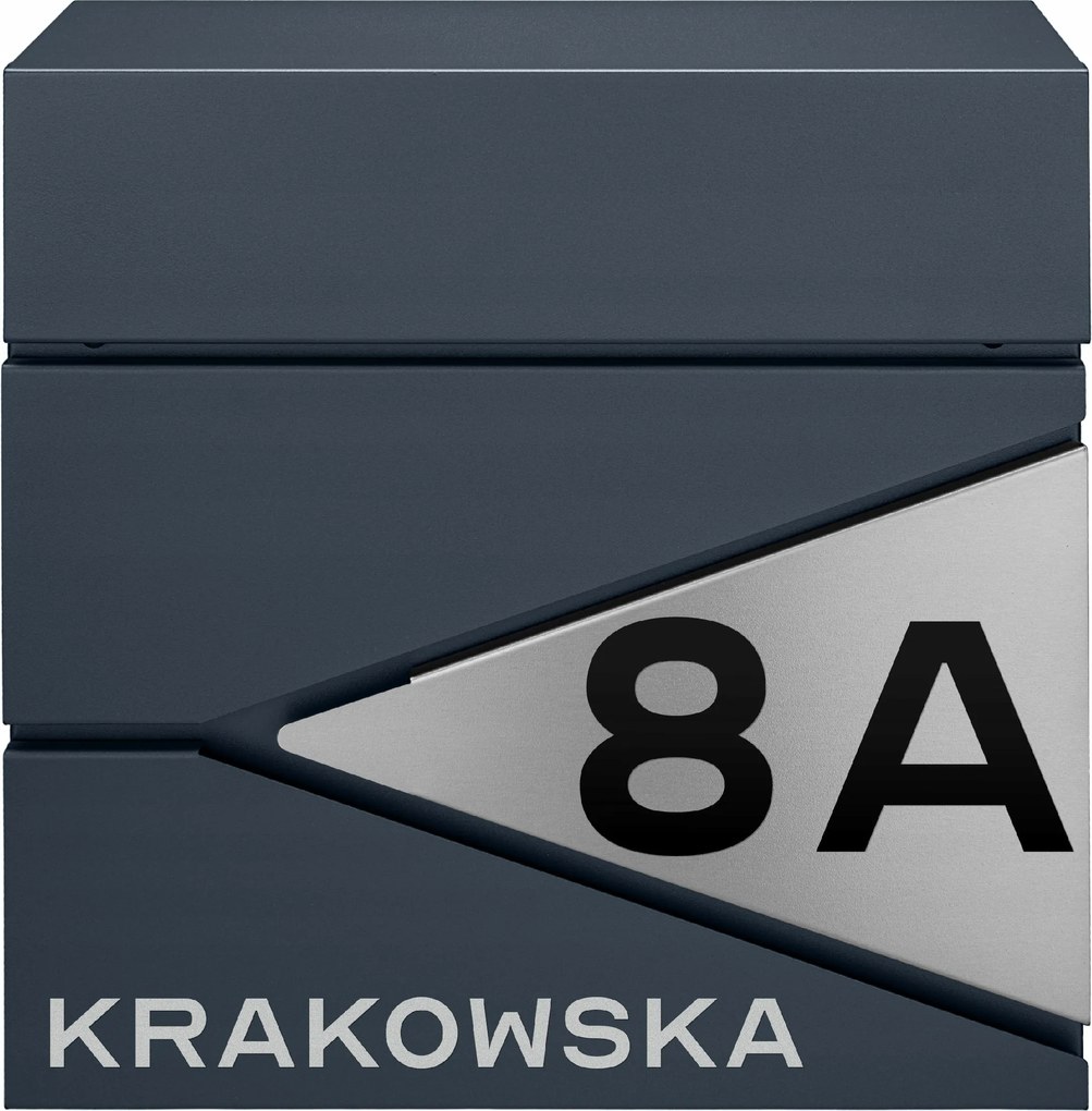 Postaláda Antracit Postaláda Házszámmal A4-ES Nagy Újságtartó