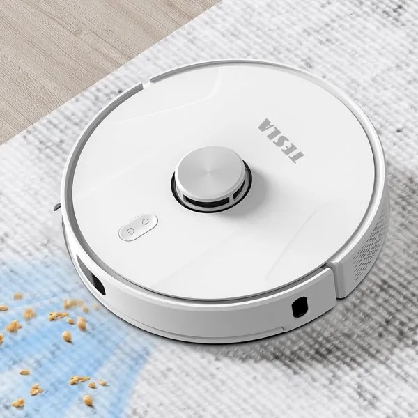 TESLA Electronics RoboStar - Intelligens robotporszívó 2in1 2600 mAh Wi-Fi fehér