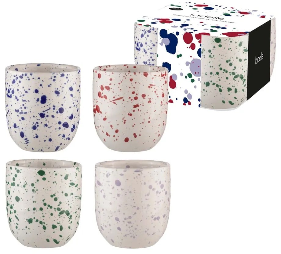 Fehér agyagkerámia bögre szett 4 db-os 350 ml Carnival – Ladelle