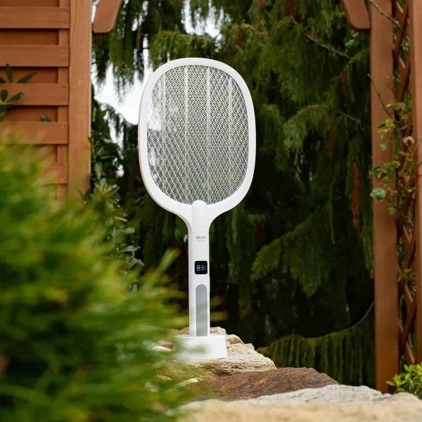 LED elektromos rovarcsapda 2 az 1-ben LCD-vel, 1200 mAh/5V, fehér