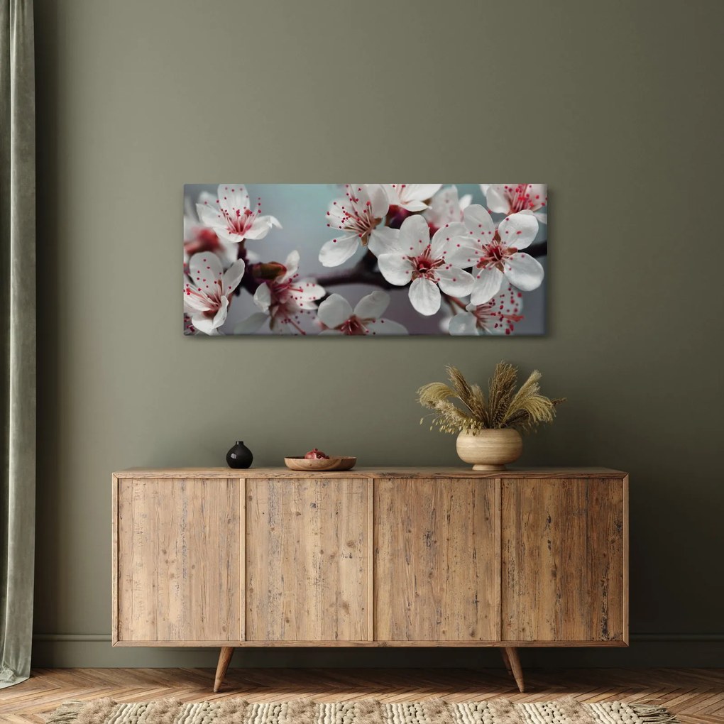 Virágos kép - piros (120x50 cm)