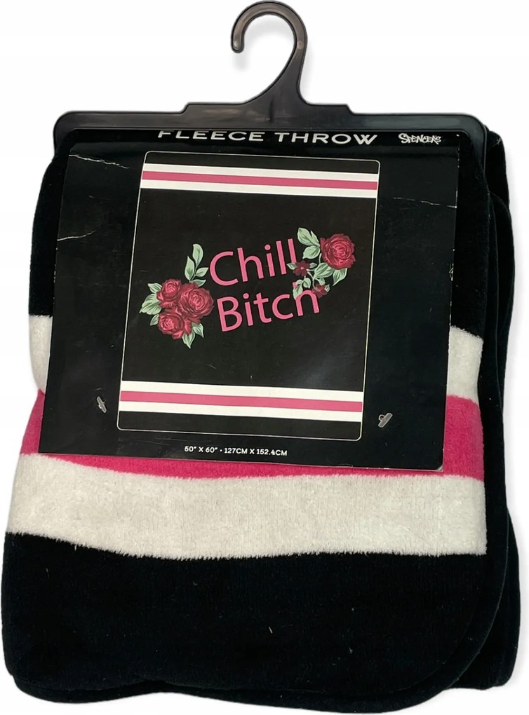 Puha takaró ágyra Chill Bitch mintával 127x152 cm