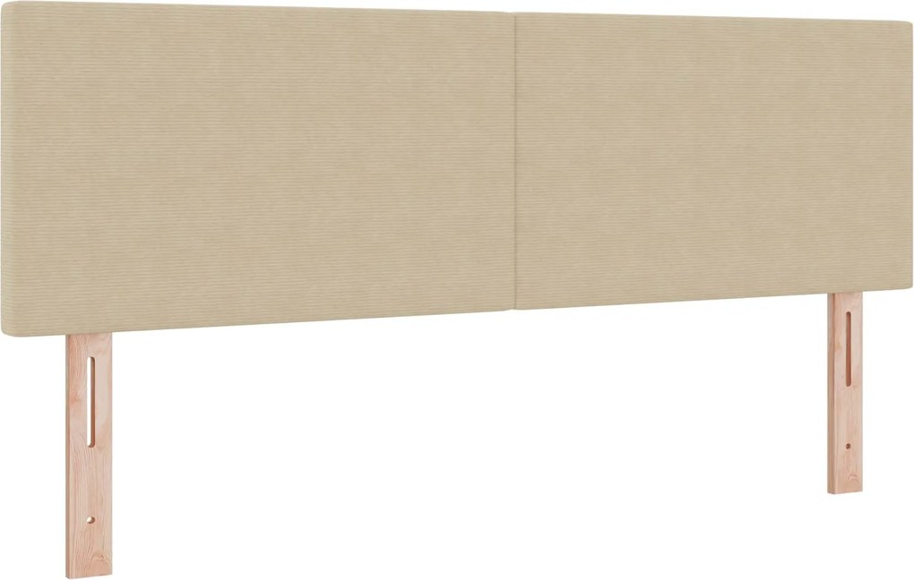 vidaXL LED ágytámla LED -es lámpákkal Szürke zöld 144 cm Poliészter