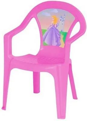 Inlea4Fun műanyag szék gyerekeknek - Rózsaszín