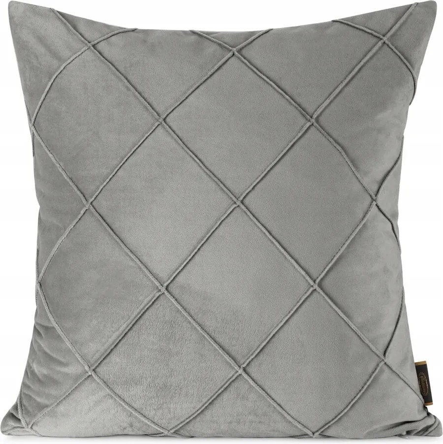 Dekoratív párnahuzat Nala 2 45x45 Eurofirany ezüst, varrásokkal