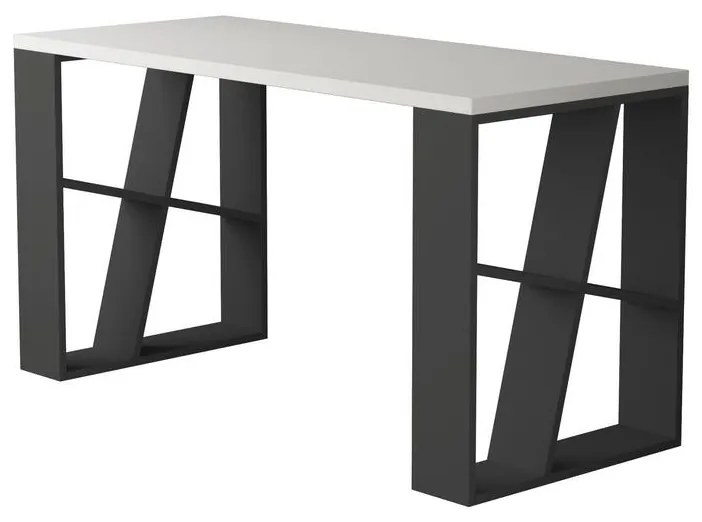 Íróasztal Honey - White, Anthracite