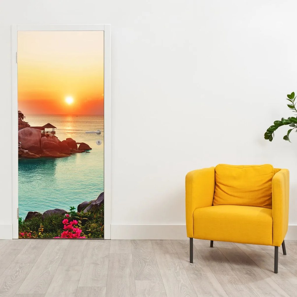 Fotótapéta ajtóra - Gyönyörű strand (95x205cm)
