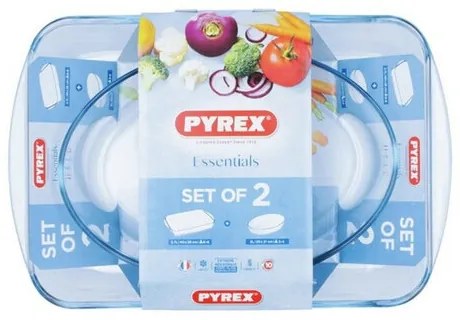 Pyrex üveg sütőedény készlet 2 db, 3,7 l + 2,2 l