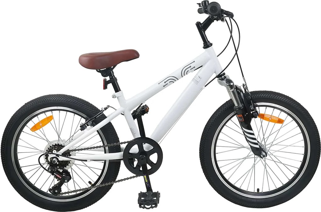 vidaXL Kids Mountain Bike 24 Hüvelyk 6-Speed 8-12 éves korig Fehér