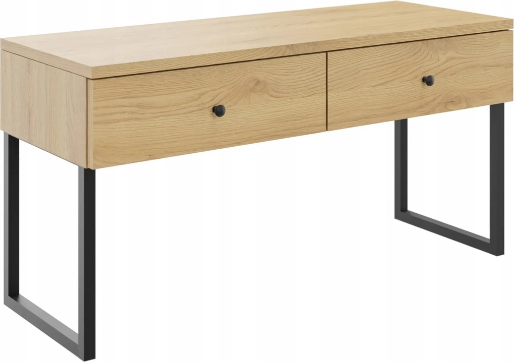 Konzol, szekrény, Rtv komód két fiókkal, lábakkal, szélessége 80 cm