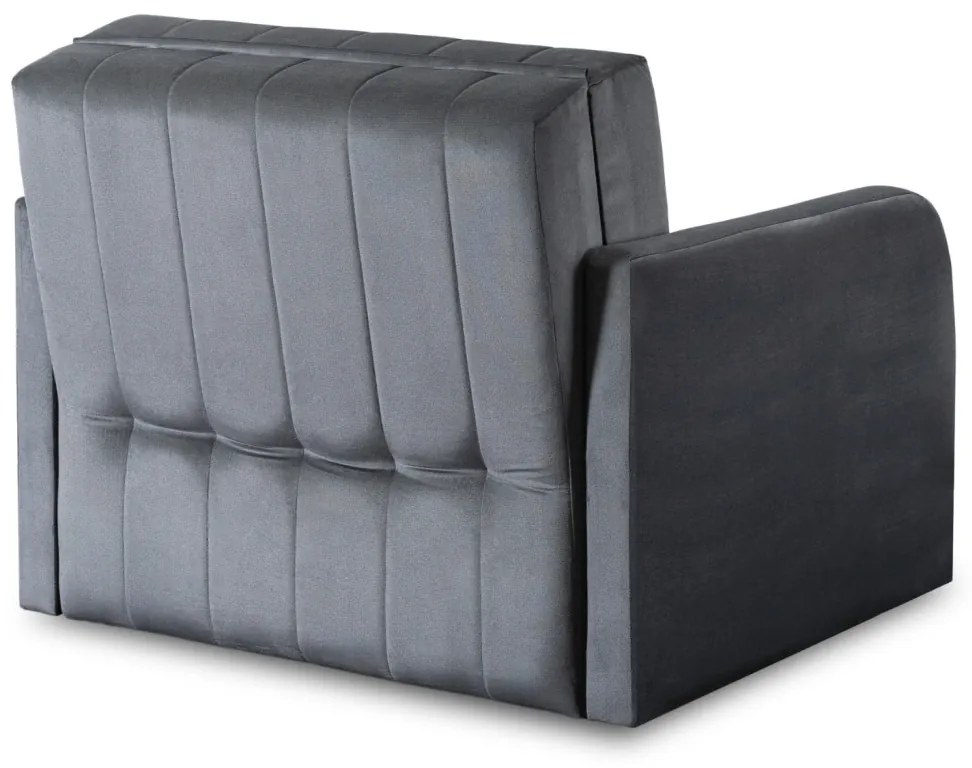 Egyszemélyes kihúzható fotelágy szürke színben – VERO