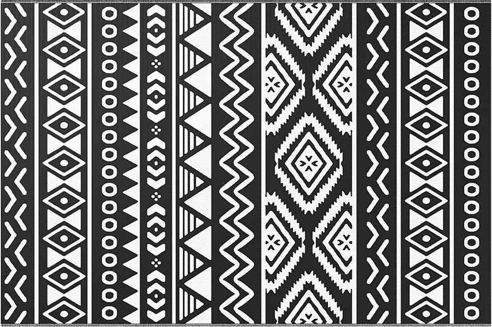 vidaXL kültéri szőnyeg ARAKIL fekete 120x180 cm PP