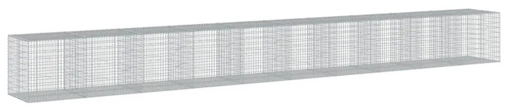 horganyzott vas gabion kosár fedéllel 1000 x 100 x 100 cm