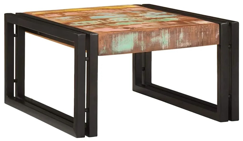Fürdőszobai polc polcokkal 60 x 50 x 23 cm Tömör mangófa és vas
