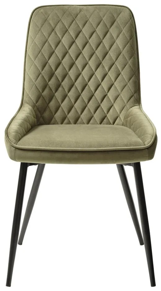 Zöld bársony étkezőszék Milton – Unique Furniture